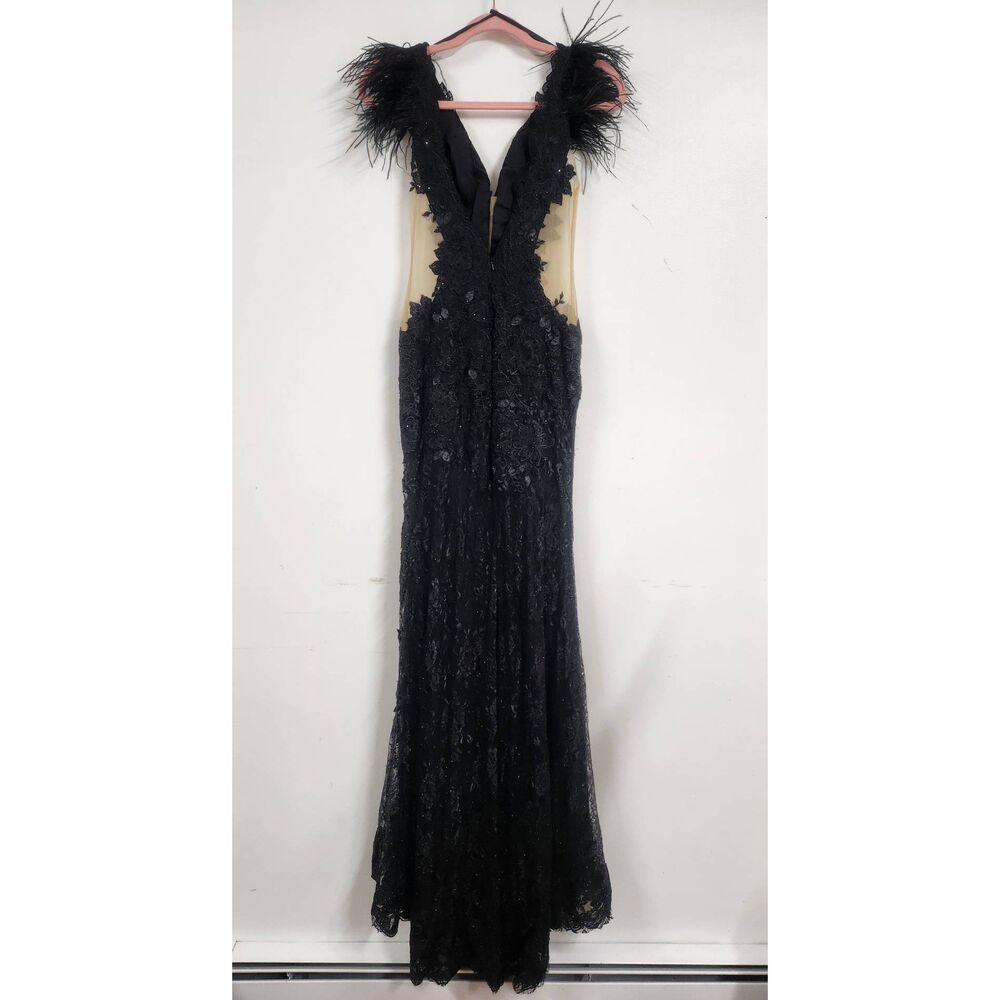 Mac Duggal  Feather Cap Sleeve Lace Gown Regular price$698 - Picture 6 of 10
